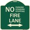 Signmission No Parking Standing or Stopping Fire Lane W/ Bidirectional Arrow Alum Sign, 18" x 18", G-1818-23613 A-DES-G-1818-23613 - alternate 1
